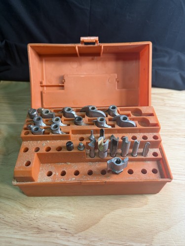 CRAFTSMAN Router Bit Set, Multi-Piece, Bearings, Orange Case