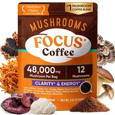 Venture Pal 48000mg Mushroom Coffee 3.53 Ounce Pack of 1 , 1-Focus