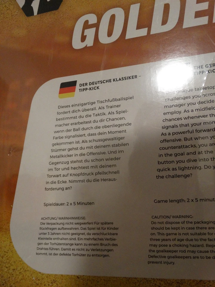 Tipp-Kick Golden Goal Cup Expert Limited Edition - Neu in Folie - Tischfußball - Bild 3 von 4