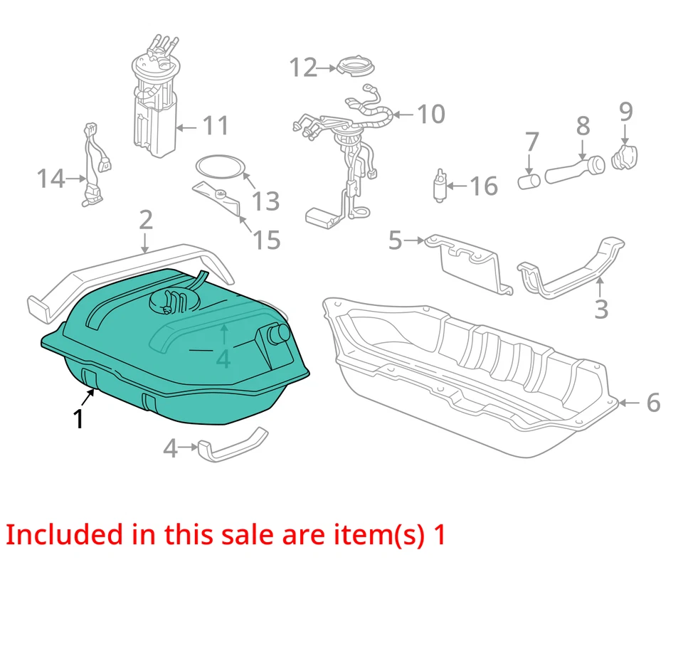 SE ADAPTA A GMC CHEVROLET S10 BLAZER S15 1986-1995 TANQUE JIMMY ASM 15659269 - NUEVO OEM Foto 3 de 4