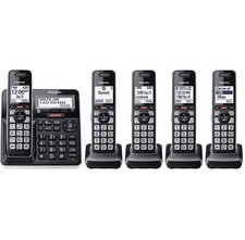 Panasonic Cordless Phone System Answering Machine 5 Handset Bluetooth Call Block