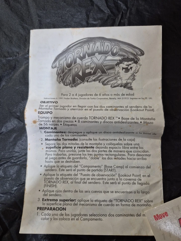 TORNADO REX Parker Brothers 1991 board game Parts Lot - Image 2 of 4