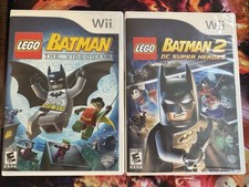 Lego Batman & Lego Batman 2: DC Super Heroes Nintendo Wii (CLEANED & TESTED) CIB