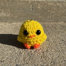 Crochet Chick Keychain Mini Chuck Plushie Easter Basket Stuffer