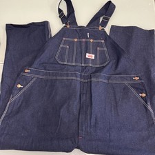 Roundhouse Bib Overalls Mens 50x30 Blue Heavy Cotton Denim NEW Made In USA NWT