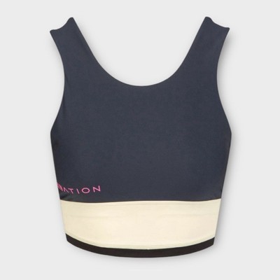 P.E NATION Outline Sports Bra in Midnight Navy Women s Size L