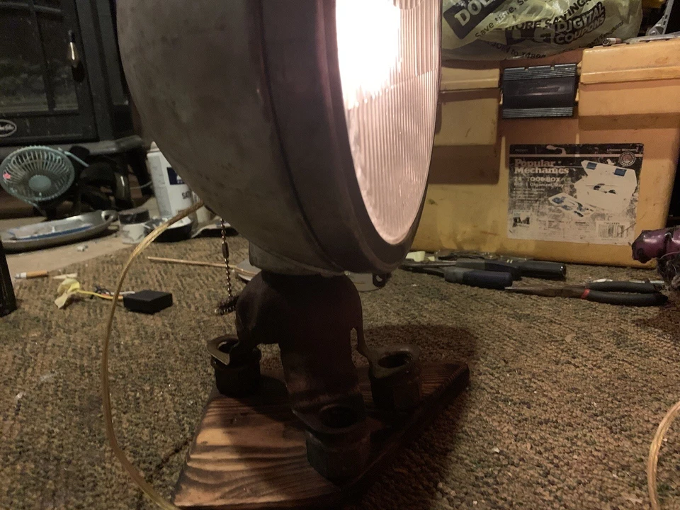 1 Original Ford Model A 1930-31 Twolite Glass Headlamp Repurposed Lamp - Image 4 of 4