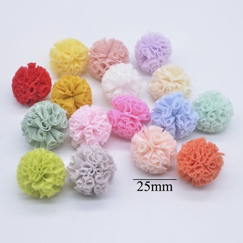 Elastic Mesh Chiffon Balls Scrapbooking Pompom Ball Accessories Crafts Diy 50pcs - Picture 10 of 30