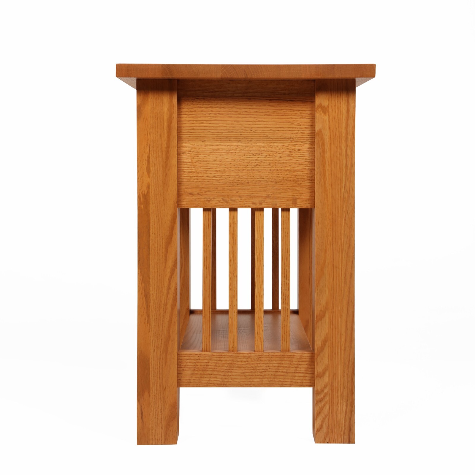 Amish, End Table with Drawer, Side Table, Mission Style, Quarter Sawn Oak, USA