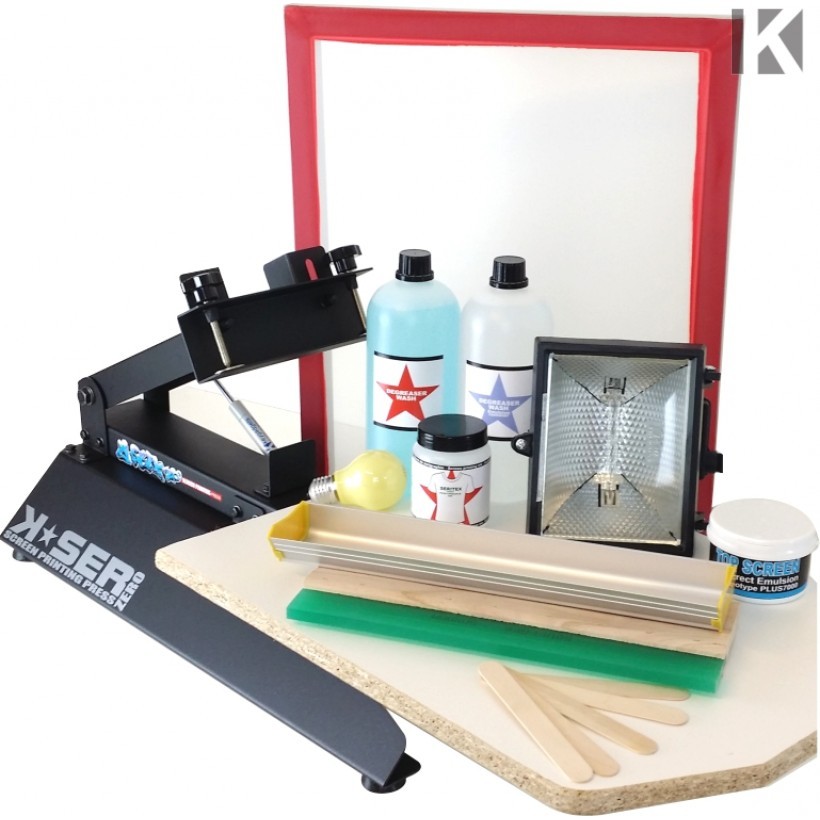 Kit Sérigraphie Yayatty 5 Pièces - Cadres Bois Et Raclettes - Débutants