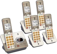 AT&T Expandable Cordless Phone System Answering Machine 5 Handsets Backlit Keys