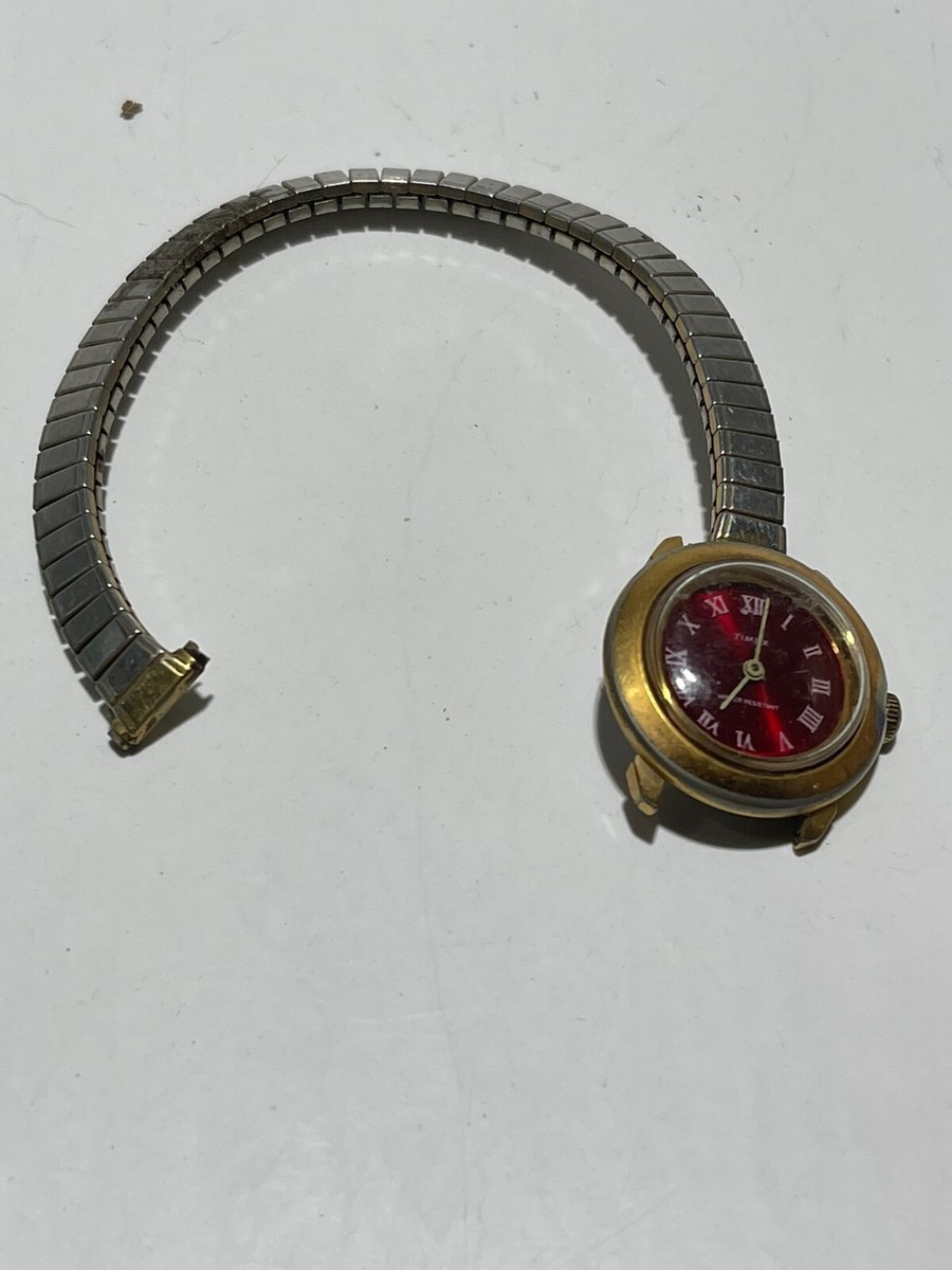 Timex Ladies Vintage Red Face Watch W/ Roman Numerals | eBay display picture 1