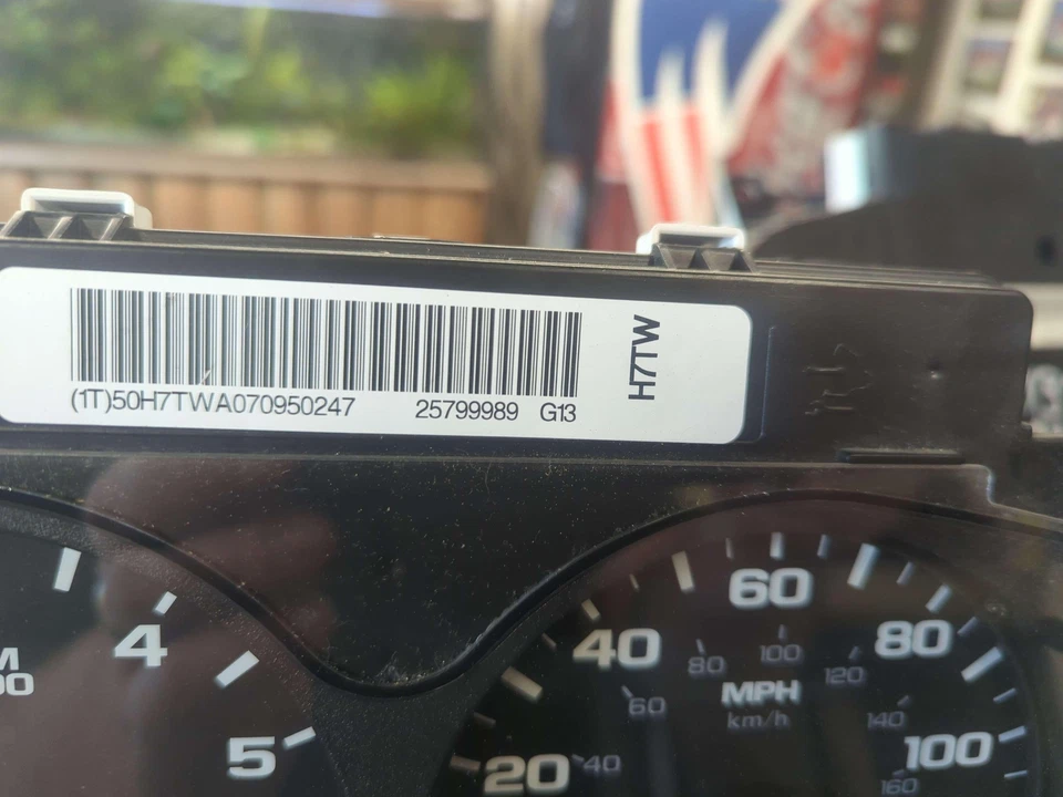 Спидометр GMC SIERRA 1500 07 08 09 10 11 12 13 калибр кластер ID 25799989 200K - Изображение 2 из 4