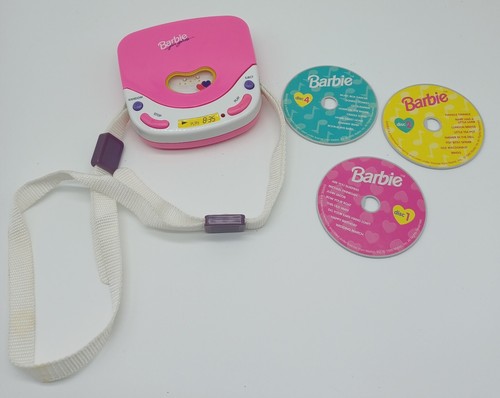 Mattel Barbie 1995 finto lettore cd vintage con 3 dischi funziona benissimo