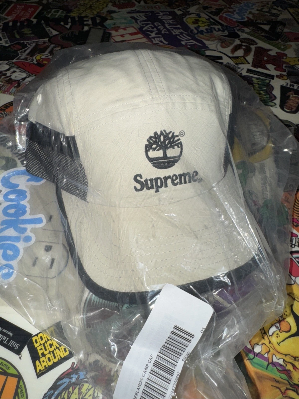 Casquette de camp Supreme Timberland neuve logo imperméable blanc SS21 2021