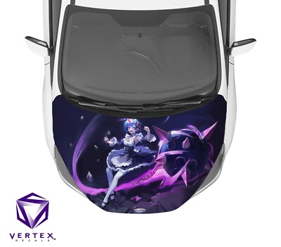 Rem Re:Zero Anime Hood Wrap Weatherproof Vinyl Decal 50'' X 60''