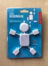 kikkerland HUBMAN 4 USB 2.0 hi-speed ports extension Station hub PC MAC MP3 NEW