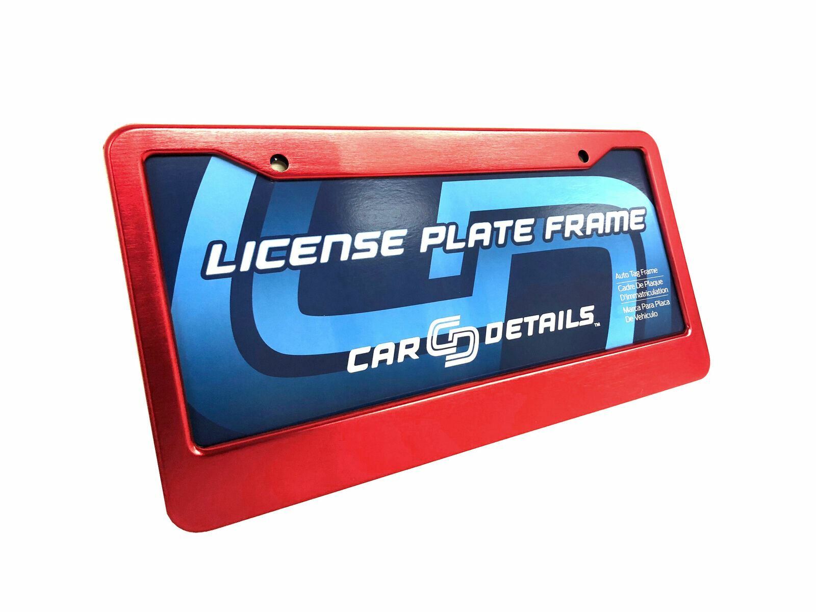 Car Details Anodized Aluminum License Plate Frame V2 Red eBay