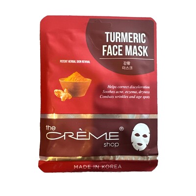 The Creme Shop Turmeric Face Mask Skin Acne Dryness Wrinkles Age Spots-PACK OF 5