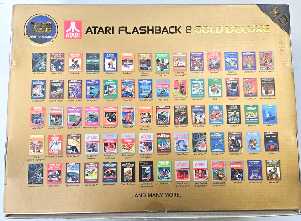 Atari Flashback 8 Gold Deluxe HD Console 40th Anniversary Edition GOOD ...