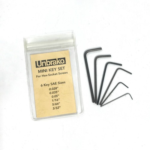 Set of 6 Pcs Standard SAE / Metric Unbrako Mini Hex Allen Keys NOS - Picture 13 of 16