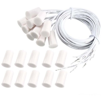 10Pcs RC-33 NC Recessed Wired Door Contact Sensor Alarm Magnetic Reed Switch USA