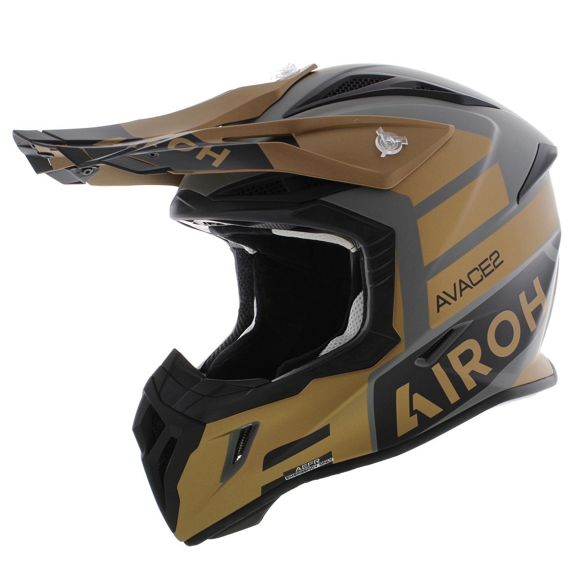Airoh Aviator Ace 2 MX Helmet Sake - Matte Gold Black | eBay