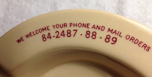 1930s 1940s STRAUS RESTAURANT SUPPLY SHENANGO INCA WARE ASHTRAY, RICHMOND, VA - Picture 5 of 7