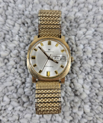 Vintage 1960's Hamilton 10K RGP Bezel Day/Date Self-Winding Watch
