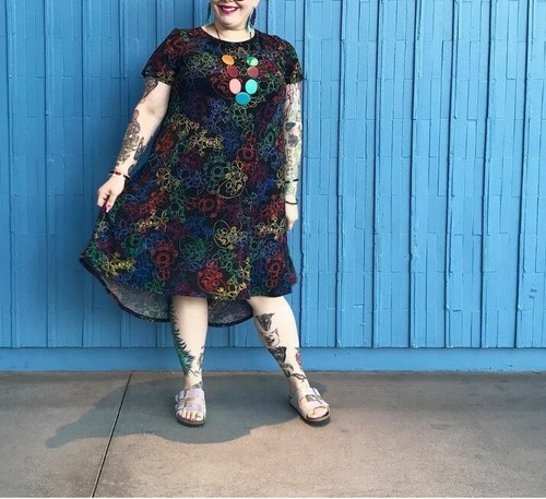 LuLaRoe Disney Carly Small Dress Camera 