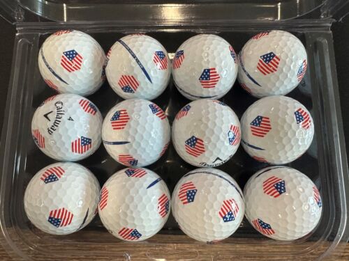 12 balles de golf d'occasion Callaway chrome doux Truvis USA TruTrack AAAAA/comme comme neuf - Photo 1/1