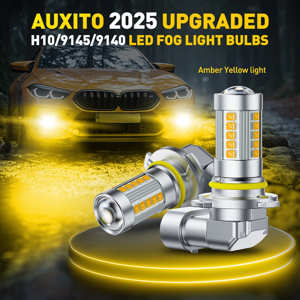 Faro antiniebla delantero amarillo dorado para Dodge RAM 1500 2500 3500 H10 9145 Foto 3 de 4