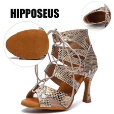 Women Latin Salsa Ballroom Dance Shoes Soft Bottom Modern Tango Dancing Shoes