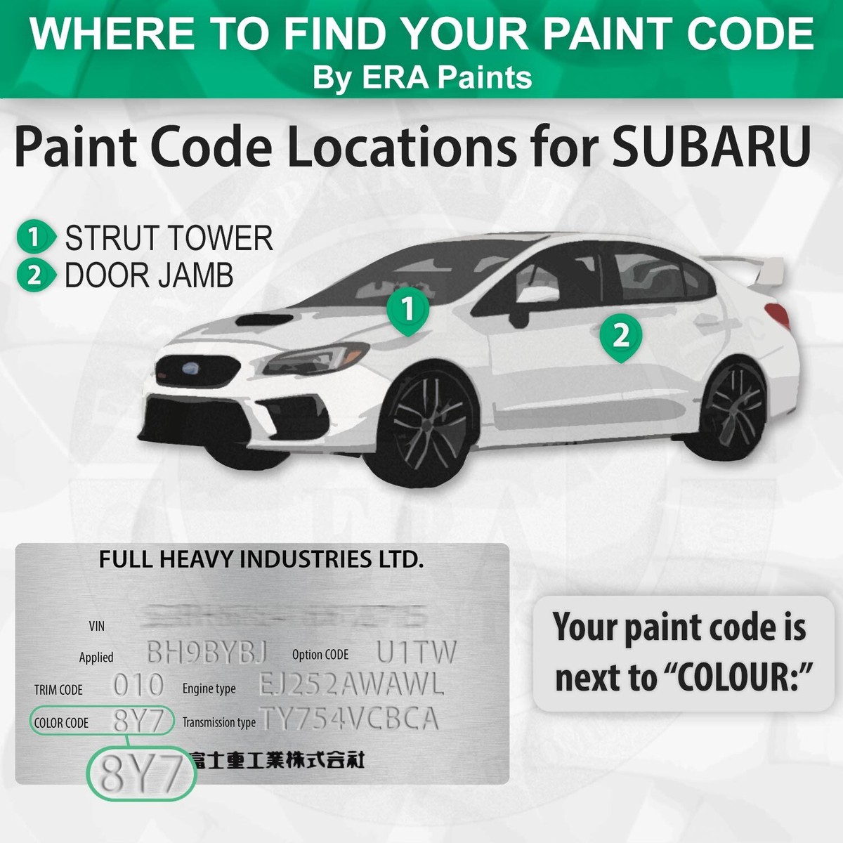 SUBARU 48W - Crystal Gray Metallic OEM Match Touch Up Paint