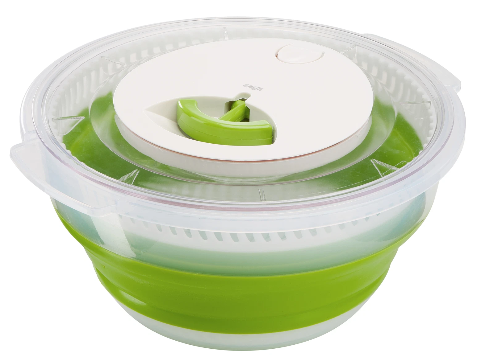 EMSA BASIC Folding Salad Spinner SALAD SPINNER 4.0L Green/Translucent Folding