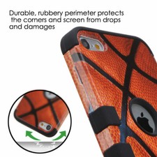 For iPod Touch 5th 6th  7th Gen - Basketball Hard Hybrid High Impact Case Cover