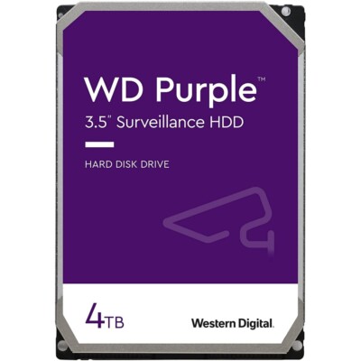 Western Digital WD Purple 4 TB HDD Interne Festplatte SATA 6 Gb/s, 3,5 Zoll NEU