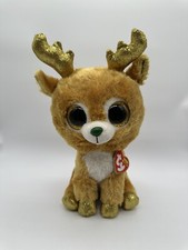 TY Beanie Boos - Glitzy the Reindeer 10” Plush Stuffed Animal Toy W/ Tag