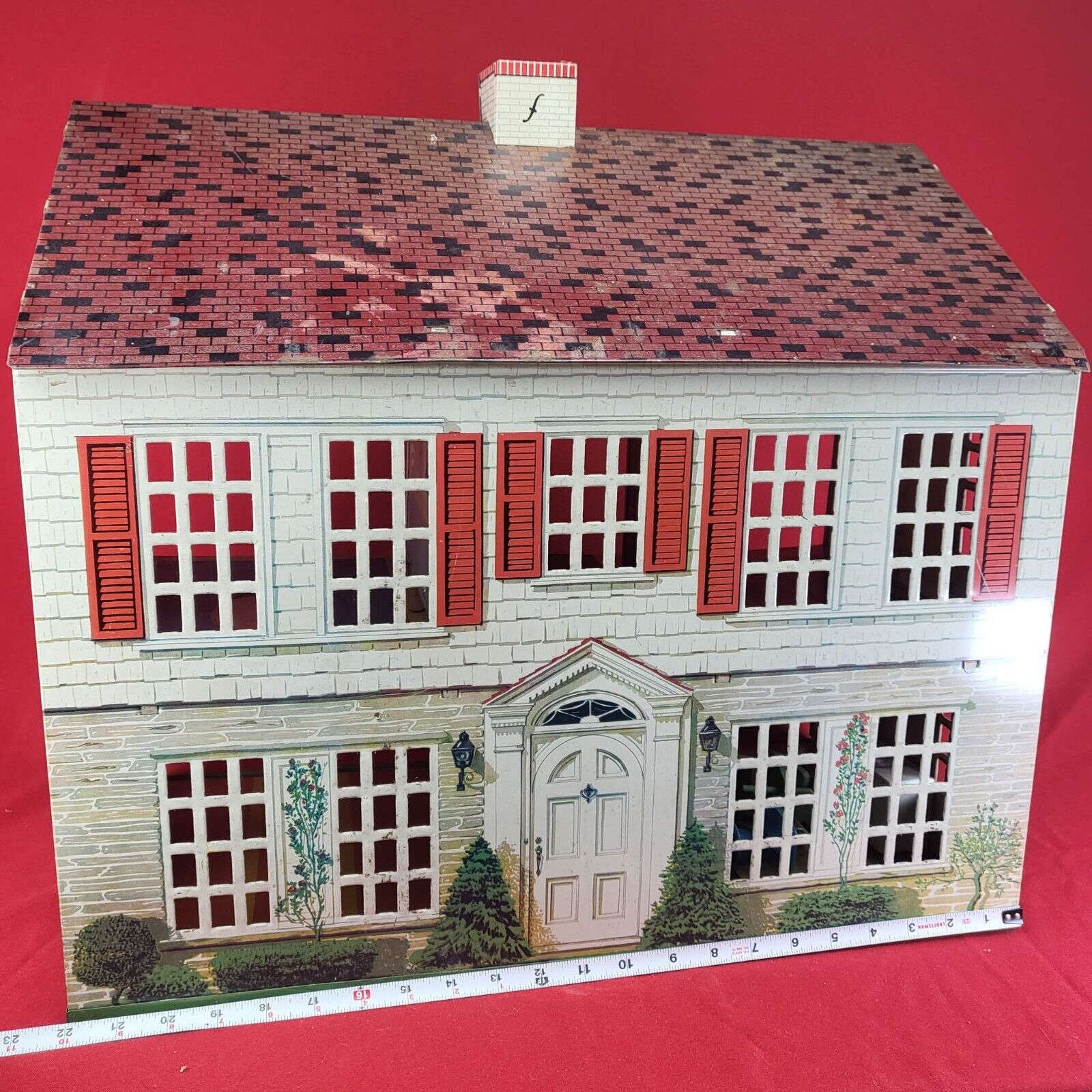 My Vintage Colonial Playsteel Dollhouse from the 1940s - Hooked on Houses