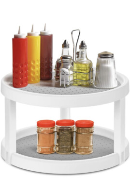 Portaspezie Girevole Lazy Susan In Acciaio - Organizzatore Per Cucina, Bar E Bagno - Foto 5