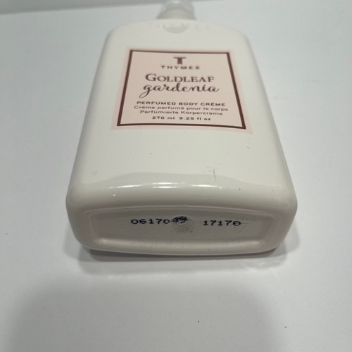 Thymes Goldleaf Gardenia Perfumed Body Creme 9.25 oz Pump New - Picture 4 of 12
