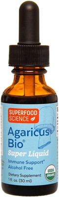Agaricus Bio Super Liquid, Natural Killer Cell Activity, Organic Mushroom Extrac