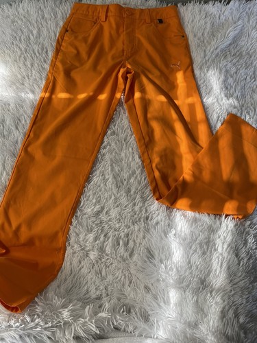 Puma Men Size 28 x 32 Color Orange Golf 
