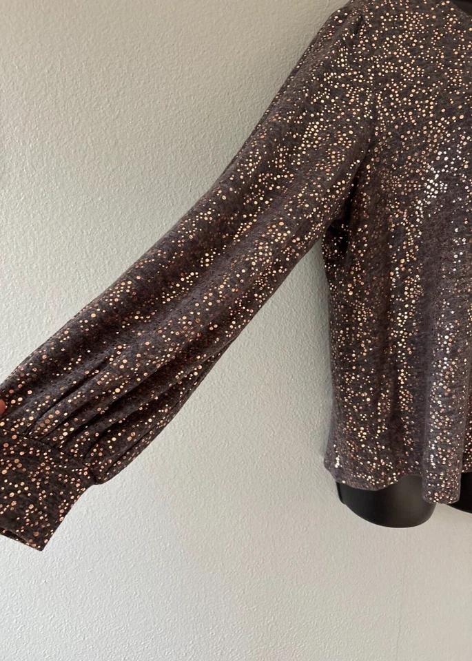 John Paul Richard 长袖衬衫女式大号金色圆点 — 第 4/4 张图片