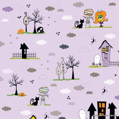 Too Cute To Spook Main Purple by Bella Blvd for Riley Blake, 1/2 yard fabric - Picture 1 of 2