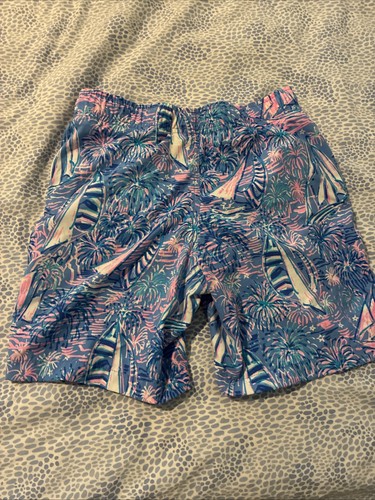 Lilly Pulitzer Boys Swim Trunks It's a Sailabration Sailboat Firework 8-10 - Picture 11 of 15