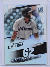 2020 Bowman Chrome Prospects Autograph - Lewin Diaz, #ST-24, RC