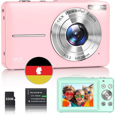 Digital Kinderkamera Digitalkamera Spielzeug HD 1080P mit 32GB TF Video Camera