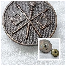 WWI Army Enlisted Collar Disk Insignia Signal Corps Crossed Flags SB WW1