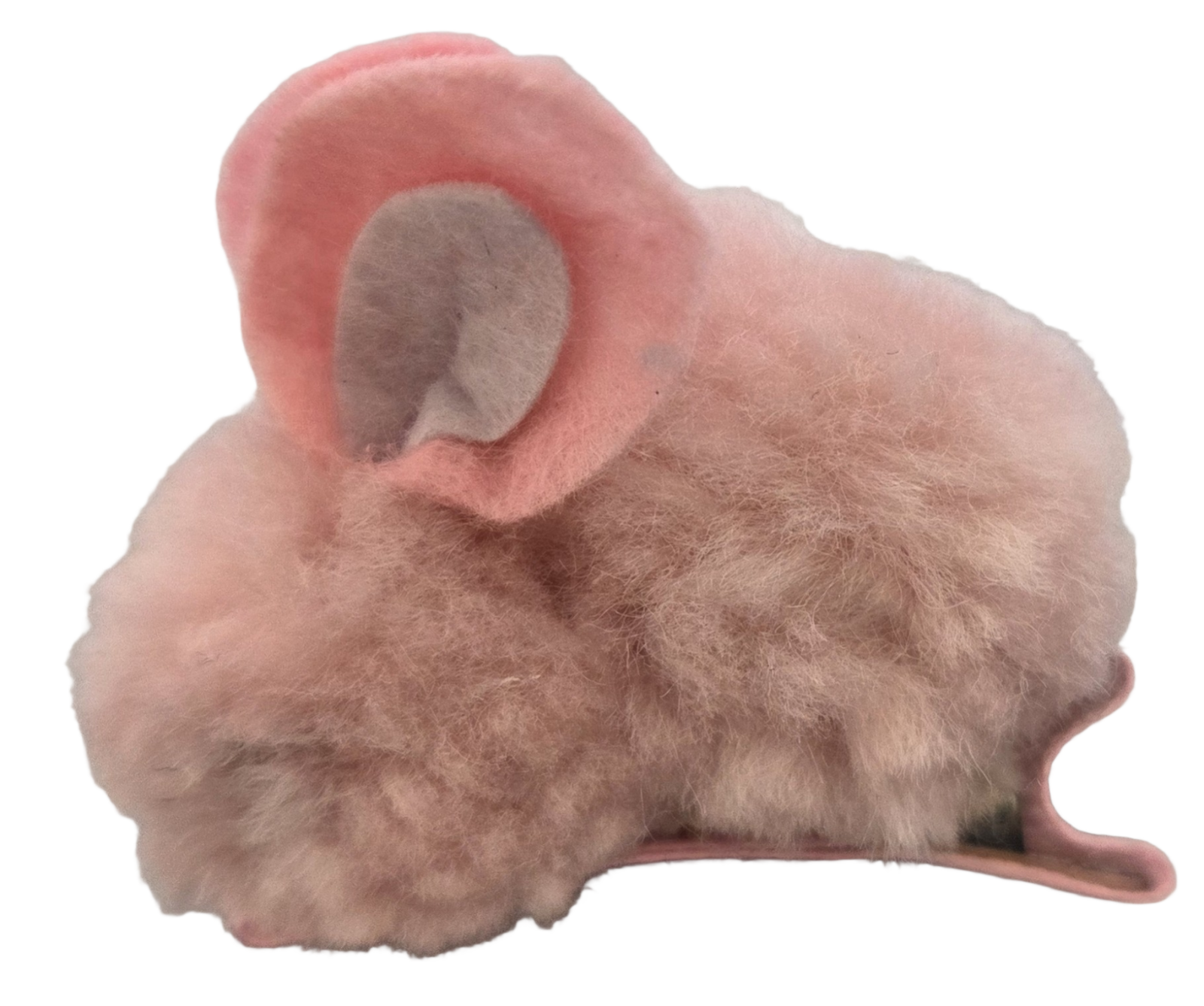 NEW Cute Pink Bunny Pom Pom Hair Clip Rabbit Ears 5cm Beak Clip Easter